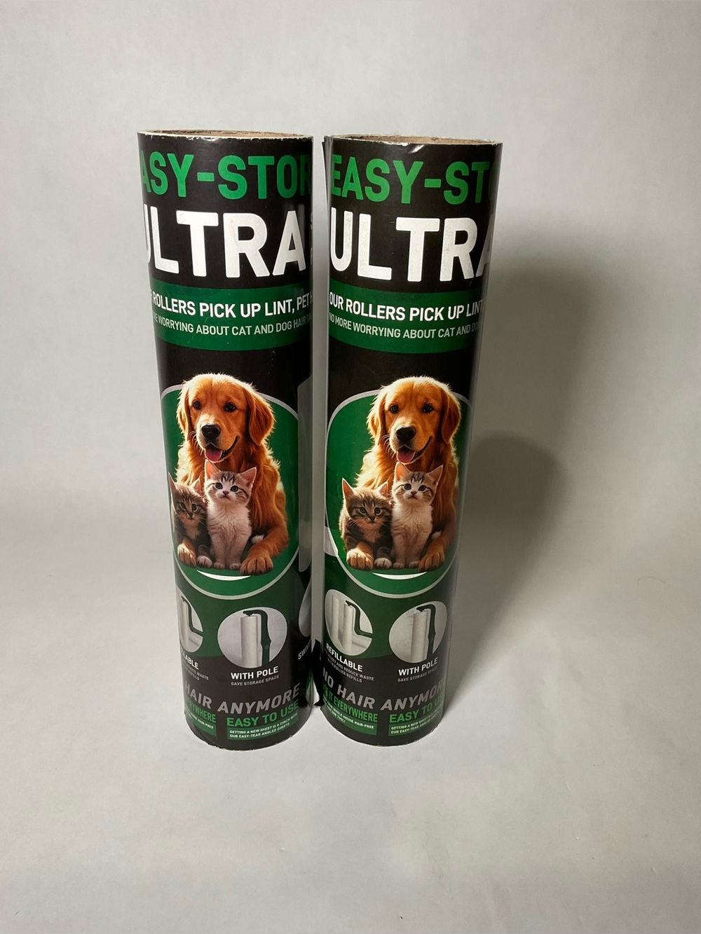10 Inch Lint Roller Refills for Mega Wide Rollers - 2 Pack